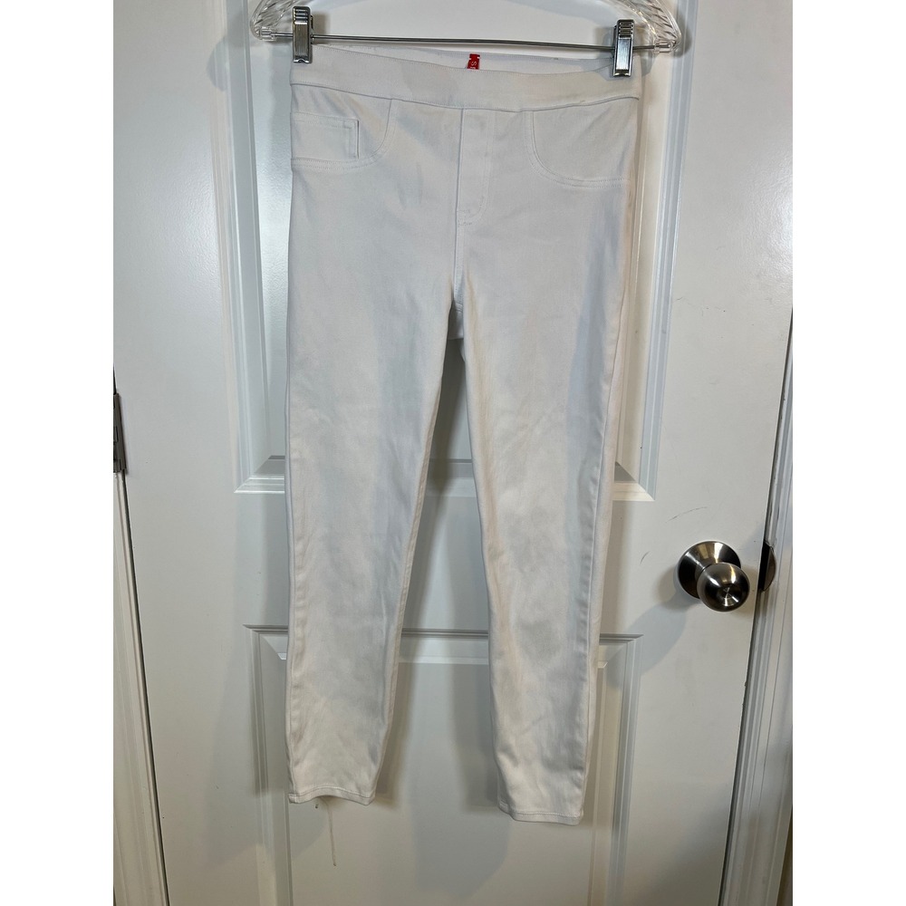 SPANX Womens Skinny Jeans Pull On White Stretch Denim Size Small